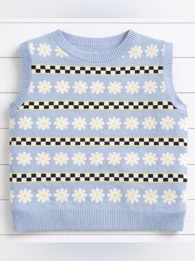 Daisy Street Blue Sleeveless Sweater